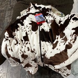 NWT Cow print North Face jacket